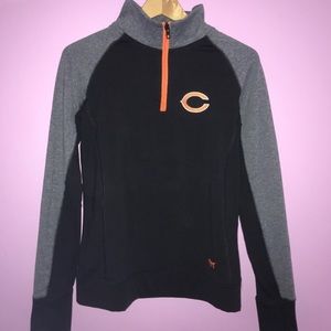 Chicago Bears Black PINK Quarter Zip